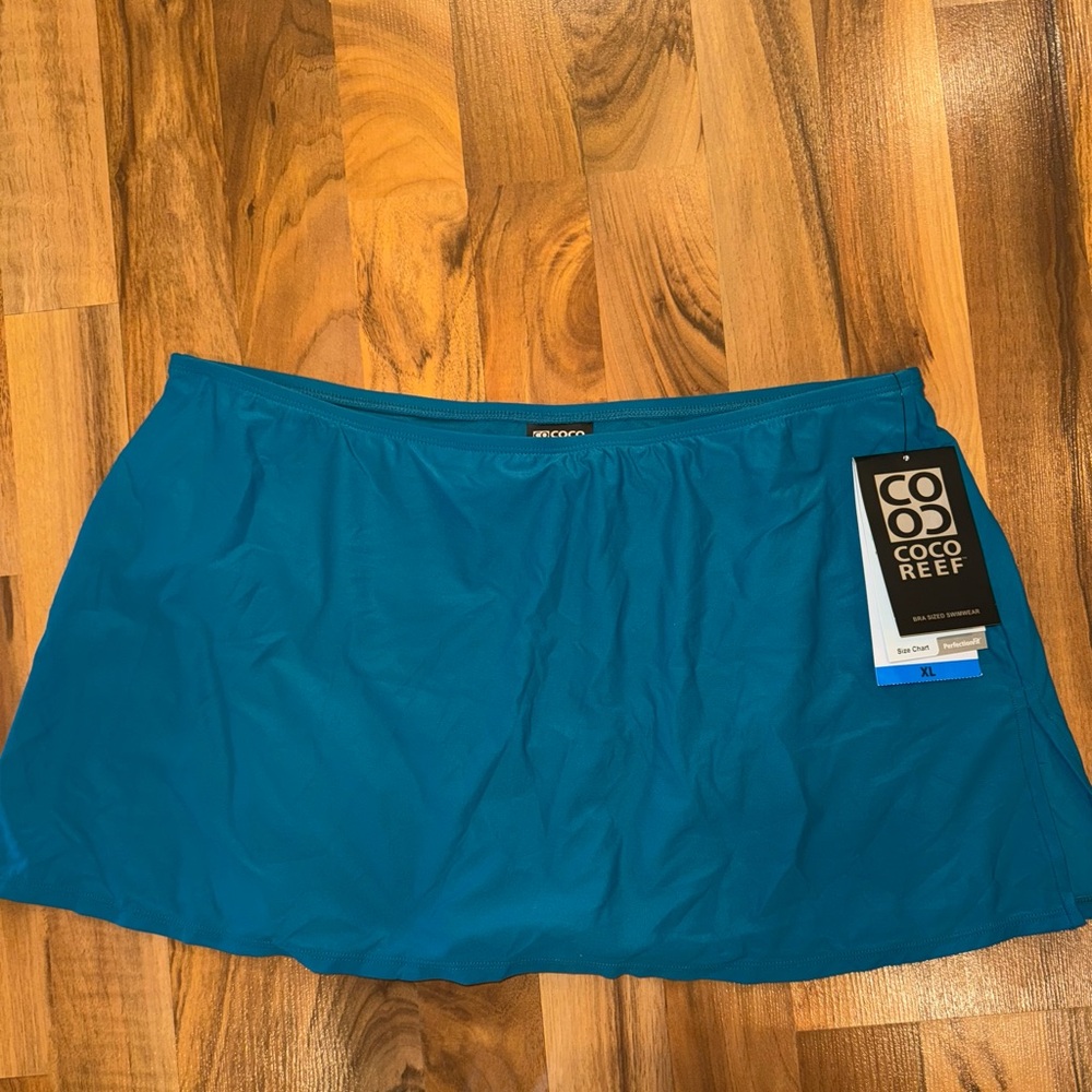 Coco reef swim skort NWT size XL teal color swim,, modest bathing suit‎